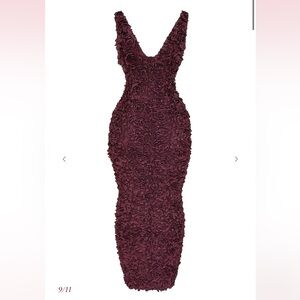 House of CB Deep Merlot Backless Dress